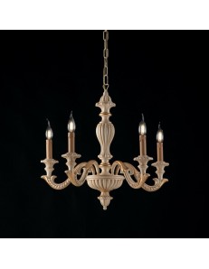 Lucy lampadario nastri bianchi e tortora shabby chic