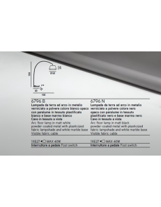 PERENZ: Tamara piantana ad arco con paralume stoffa nero classico in offerta 2
