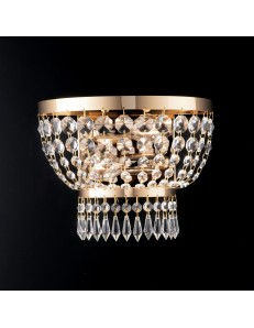 BONETTI ILLUMINA: Mozart applique dorata con inserti di strass e cristalli in offerta