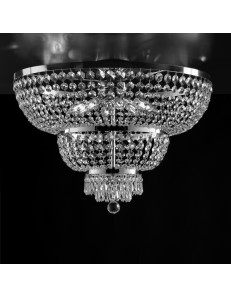 BONETTI ILLUMINA: Mozart plafoniera cromo strass e cristalli k9 Ø65 in offerta