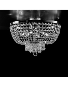 BONETTI ILLUMINA: Mozart plafoniera cromo strass e cristalli k9 per camera da letto in offerta