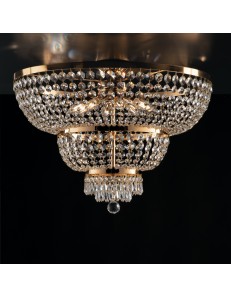 BONETTI ILLUMINA: Mozart plafoniera dorata strass e cristalli k9 Ø65 in offerta 2