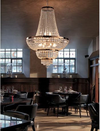 BONETTI ILLUMINA: Mozart lampadario dorato cristalli k9 e stass a catenalla Ø50 in offerta