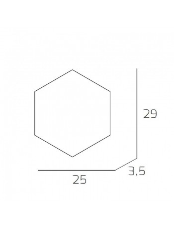 Hexagon elemento decorativo plafoniera componibile marrone 25x29cm Hexagon elemento decorativo plafoniera componibile marrone 25x29cm