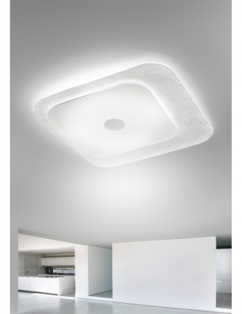 Fuoriskema quadrata plafoniera LED bianco 42cm