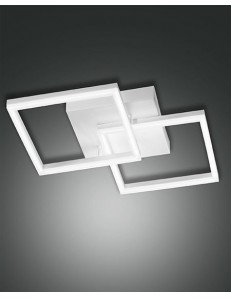 Bard plafoniera moderna LED doppio quadrato luce naturale dimmerabile bianco