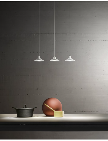 GEA LUCE: Helena sospensione barra LED 40w lampada penisola cucina bianco o nero luce calda Gea