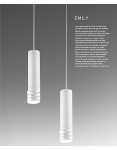 GEA LUCE: EMILY sospensione cilindrica GU10 lampada penisola cucina bianco o nero Gea luce in