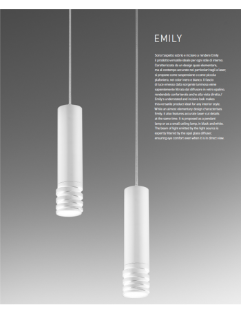 GEA LUCE: EMILY sospensione cilindrica GU10 lampada penisola cucina bianco o nero Gea luce in