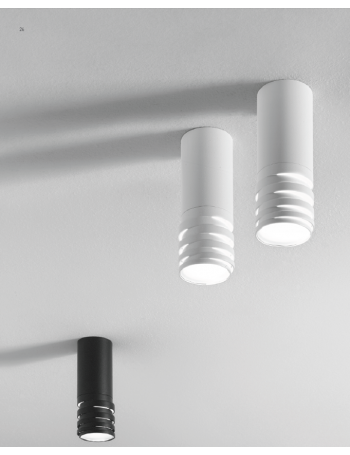 GEA LUCE: EMILY plafoniera cilindrica GU10 lampada bianca o nero Gea luce in offerta
