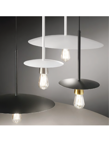 GEA LUCE: Bruna big Ø 50 sospensione rotonda E27 lampada soggiorno bianca o nera Gea luce in offerta