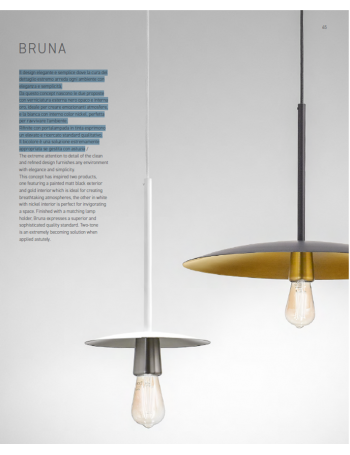 GEA LUCE: Bruna small Ø 24 sospensione rotonda E27 lampada cucina bianca o nera Gea luce in offerta