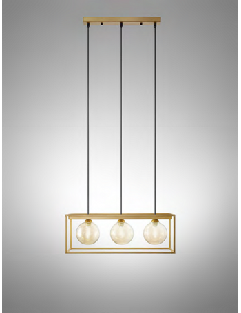 GEA LUCE: Antea oro opaco sospensione minimal lampada rettagolare camera in offerta
