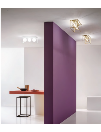 GEA LUCE: Antea oro opaco plafoniera minimal lampada rettagolare camera in offerta