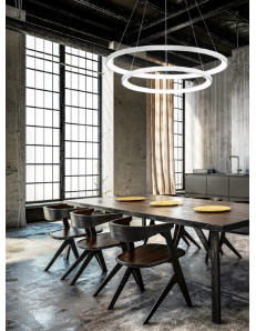 GEA LUCE: KRIZIA sospensione doppio anello Ø58 led dimmerabile 88watt bianco Gea luce in offerta
