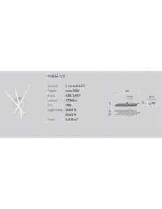 GEA LUCE: Tullia plafoniera piccola led design 30w steli posizionabili Gea luce in offerta 2