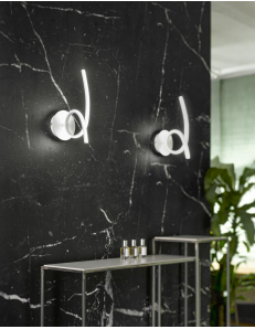 GEA LUCE: Tosca applique led 15w moderna design intreccio bianco Gea luce in offerta