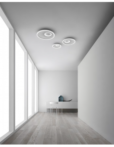 GEA LUCE: Melania plafoniera grande led 40w moderna design circle bianco in offerta