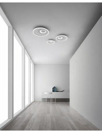 GEA LUCE: Melania plafoniera grande led 40w moderna design circle bianco in offerta
