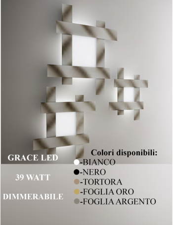 GEA LUCE: Grace plafoniera media 39w led dimmerabile quadrata vari colori Gea luce in offerta