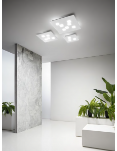 GEA LUCE: Giselle plafoniera aquadrata GX53 led sostituibile vari colori e formati Gea luce in