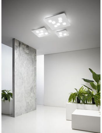 GEA LUCE: Giselle plafoniera aquadrata GX53 led sostituibile vari colori e formati Gea luce in
