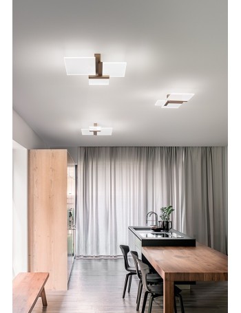 Ghost plafoniera small led 18w design oro sfalsati CCT 3000 4000 6000K