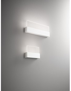 Ghost applique big led 16w design bianca rettangolare CCT 3000 4000 6000K