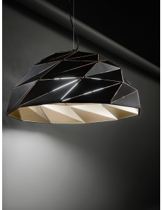 Tilt sospensione moderna 3 luci in metallo oro nero ø 56 cucina 2
