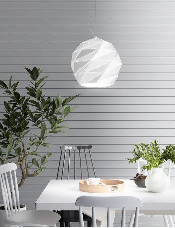 DEJAVU sospensione moderna sfera in metallo bianco opaco ø 42 cucina