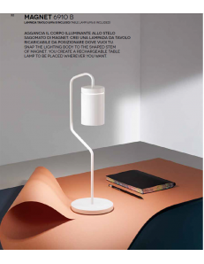 Magnet abat jour lampada led tavolo bianca ricaricabile usb lampada multiuso 2