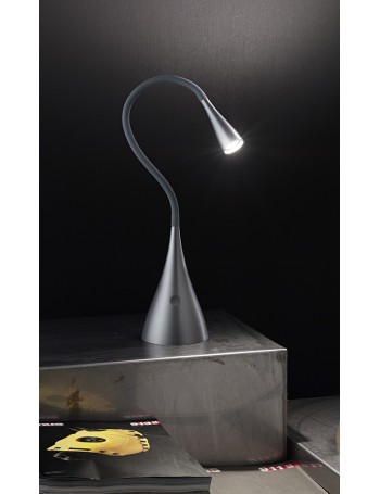 Snake lampada da tavolo flex 3w LED grigio dimmerabile luce lettura