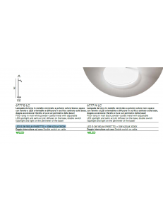 Gambo piantana design minimal led faretto orientabile nera 3000k 2
