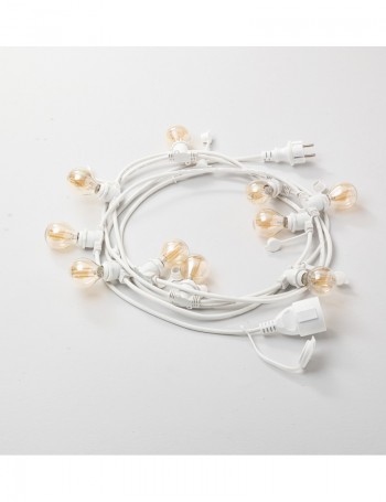 GEA LUCE: Catena luminosa 5mt bianco E14 ip44 prolungabile giardino outdoor gea luce in offerta