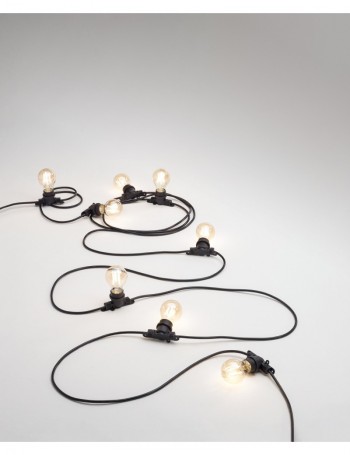 GEA LUCE: Catena luminosa 5mt nero E27 ip44 prolungabile giardino outdoor gea luce in offerta