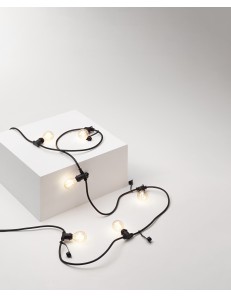 GEA LUCE: Catena luminosa 5mt nero E14 ip44 prolungabile giardino outdoor gea luce in offerta 2