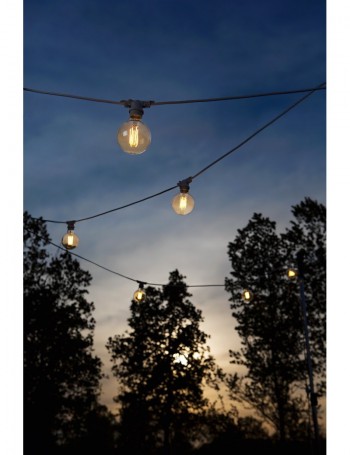 GEA LUCE: Catena luminosa 5mt nero E14 ip44 prolungabile giardino outdoor gea luce in offerta