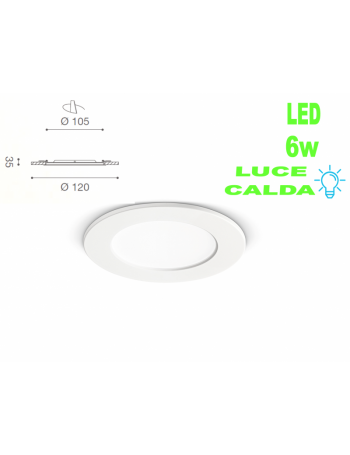 GEA LUCE: GFA750C faretto 6w LED 3000k tondo Extraslim controsoffitto 12cm gea luce in offerta