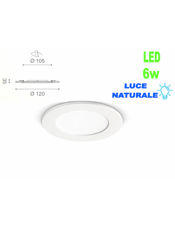 GEA LUCE: GFA750N faretto 6w LED 4000k tondo slim controsoffitto 12cm gea luce in offerta
