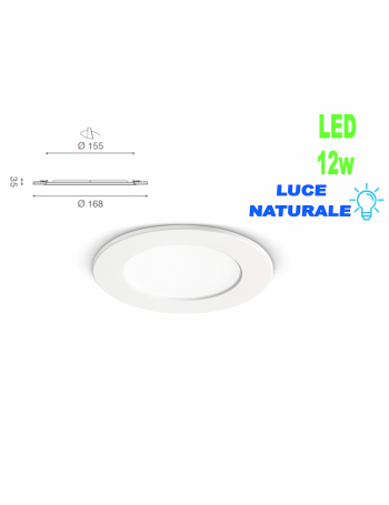 GEA LUCE: GFA751N faretto 12w LED 4000k tondo slim controsoffitto 17cm gea luce in offerta