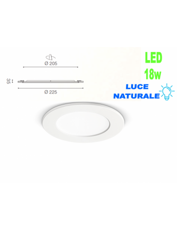 GEA LUCE: GFA752N faretto LED 18W 4000k rotondo controsoffitto 22cm gea luce in offerta