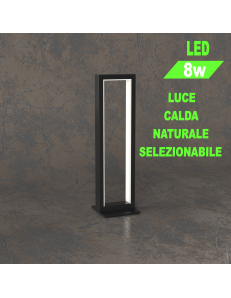 Tornado abat jour Led moderno metallo rettangolare design nero