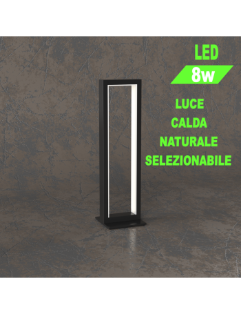Tornado abat jour Led moderno metallo rettangolare design nero 