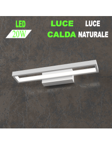 Four squares applique bianca piccola led 20w 3000k 4000k