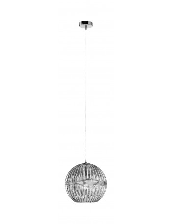 Cesira lampadario design vetro intagliato fume sfera camera soggiorno 