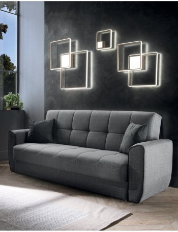 Dowel plafoniera grande design moderna doppio quadrato LED 60w luce calda o naturale