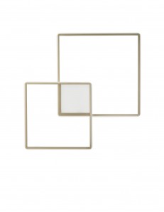 Dowel plafoniera grande design moderna doppio quadrato LED 60w luce calda o naturale 2