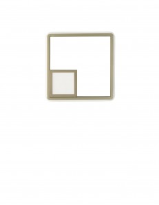 Dowel applique design moderna doppio quadrato LED 22w luce calda o naturale
