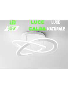 Yara plafoniera piccola camera led 40w moderna design luce calda o naturale
