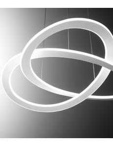 Yara sospensione picola camera led 40w anelli design luce calda o naturale 2